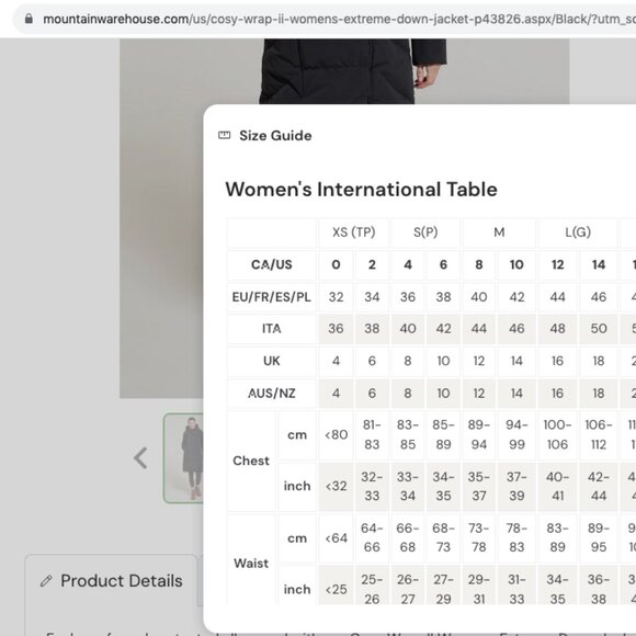 MOUNTAIN WAREHOUSE Cozy Wrap II Extreme Down Jacket Coat Puffer 6 S Winter Warm - Picture 14 of 14